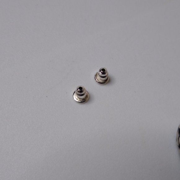 Vintage Metal Half Hoop Earrings - Picture 11 of 13